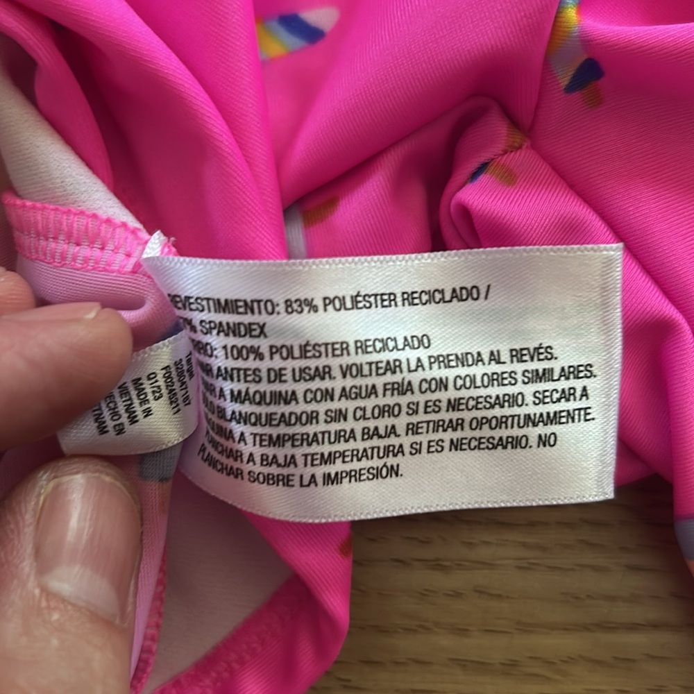 Cat & Jack Pink Rashguard Swim Set - Picture 8 of 9